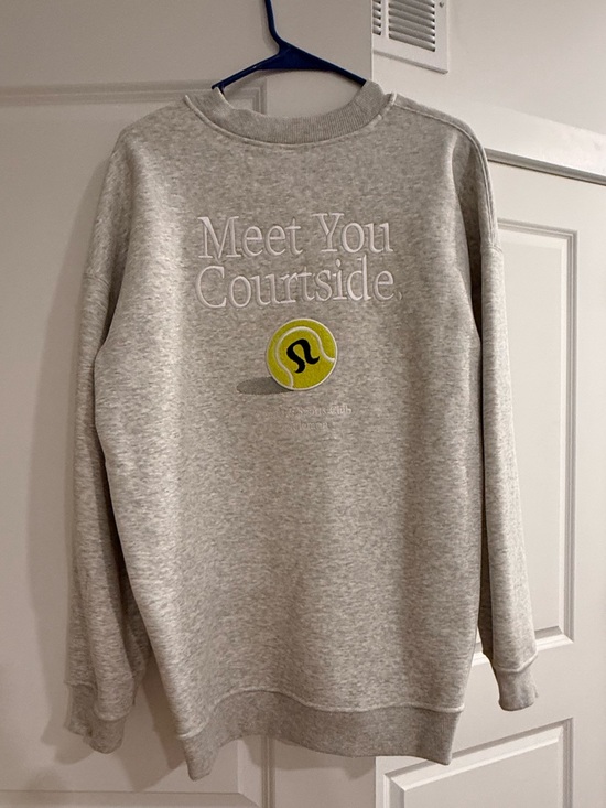 lululemon athletica Tops - lululemon athletica ‘Meet You Courtside' Grey Crewneck Sweatshirt 2025 US Open
